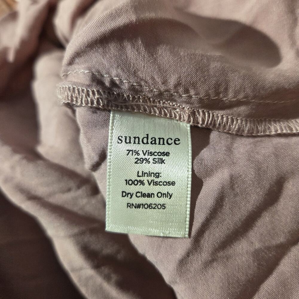 Sundance Top Womens S Peach Mauve Eloise Floral Velvet Burnout Silk Blend Boho - Picture 9 of 9
